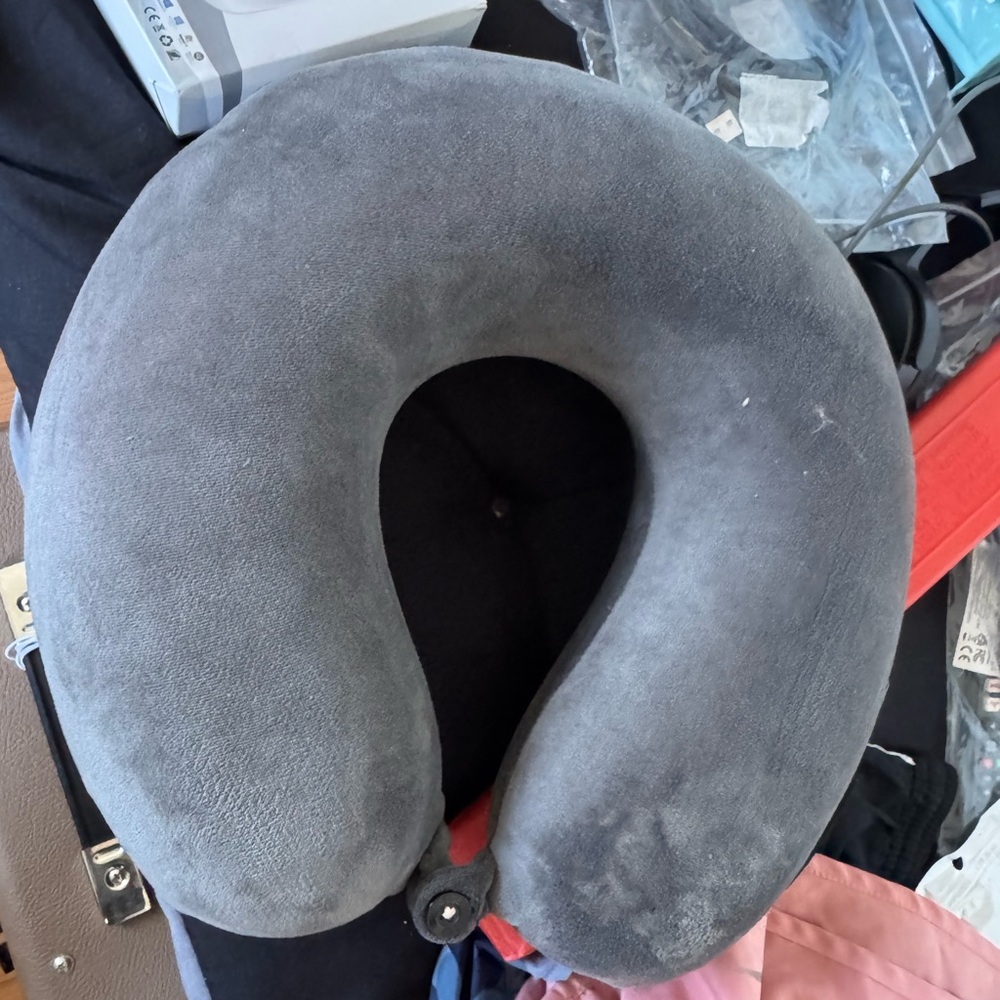 Sharper Image Charcoal Neck Pillow